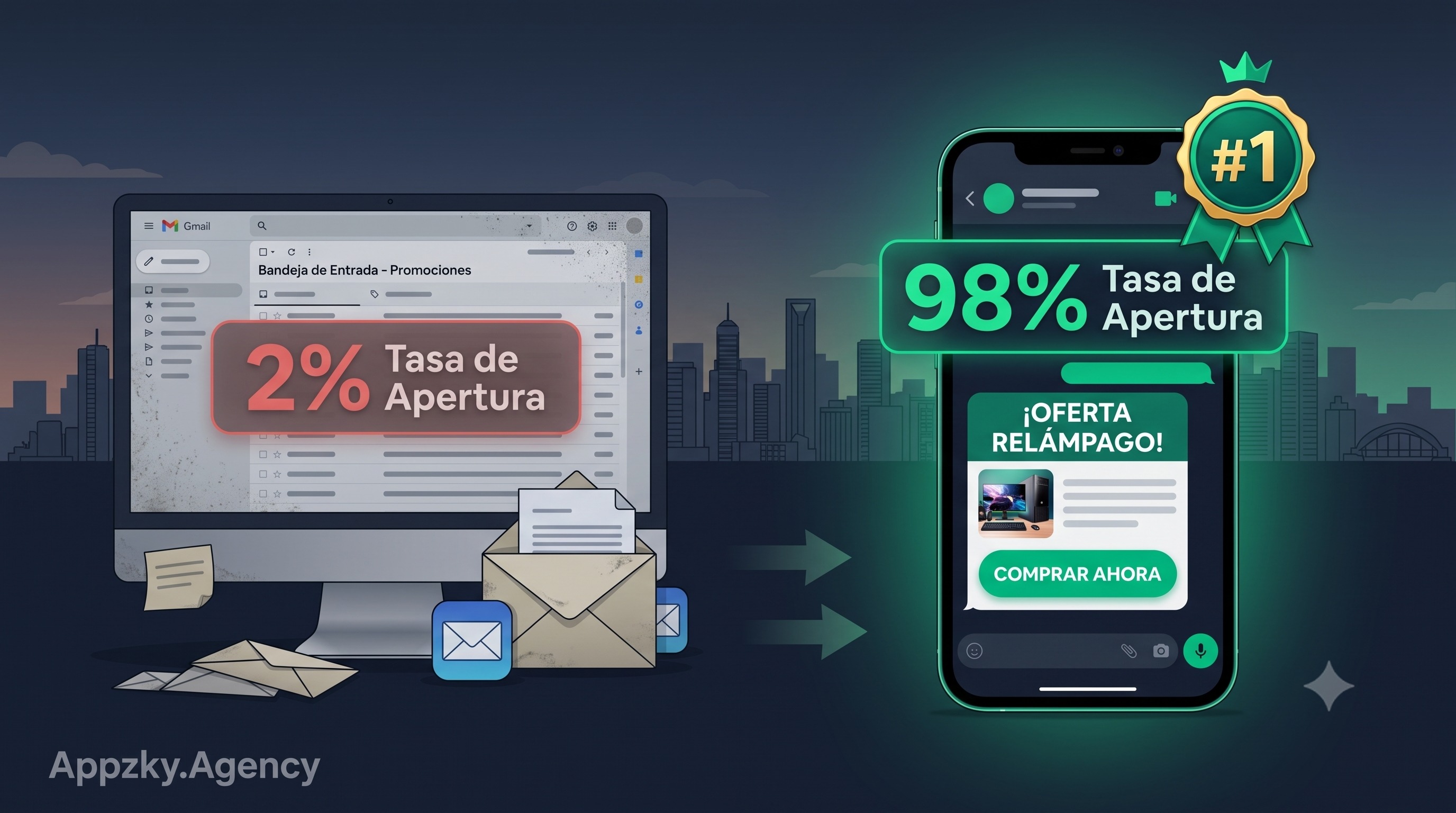 Adiós al Email Marketing: Por qué WhatsApp es el nuevo rey de las ofertas en Latinoamérica